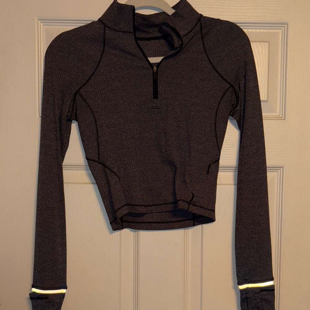 lululemon It’s Rulu Run Cropped Half Zip - Ribbed